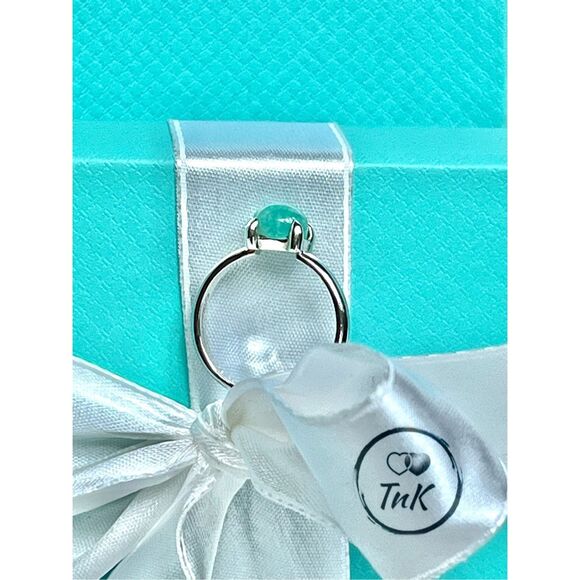 Tiffany & Co. Retired Paloma Picasso's Sugar Stack Amazonite Ring -Sz 6.5 - Picture 5 of 16